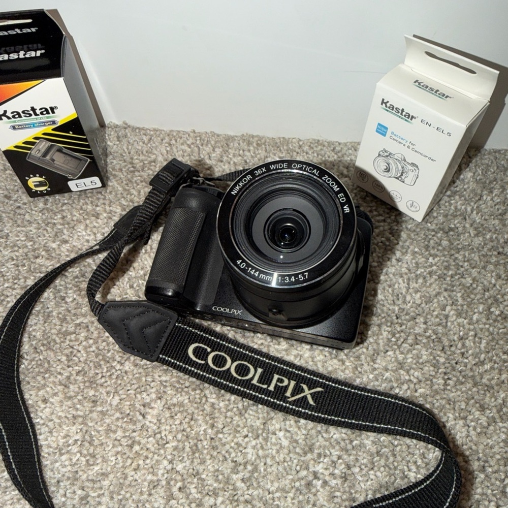 Nikon Coolpix P500 HD 1080p 12.1MP Digital Camera w/ Brand New Battery & Charger - Picture 2 of 4